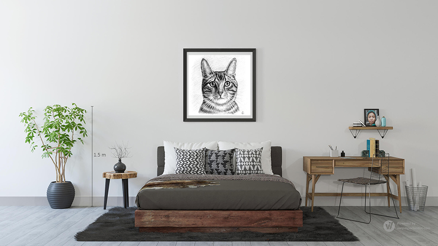 Commission a cat portrait from a photo